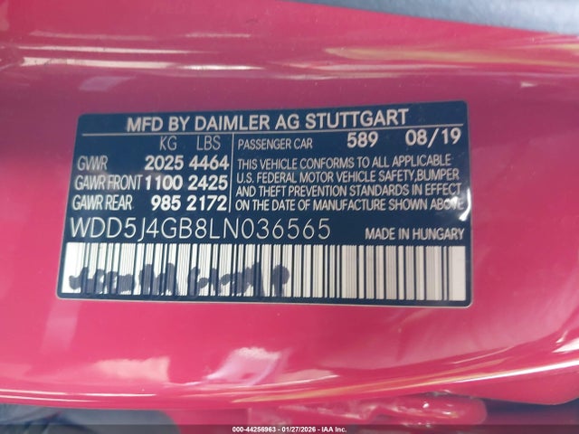 2020 MERCEDES-BENZ CLA 250 WDD5J4GB8LN036565 Photo 8