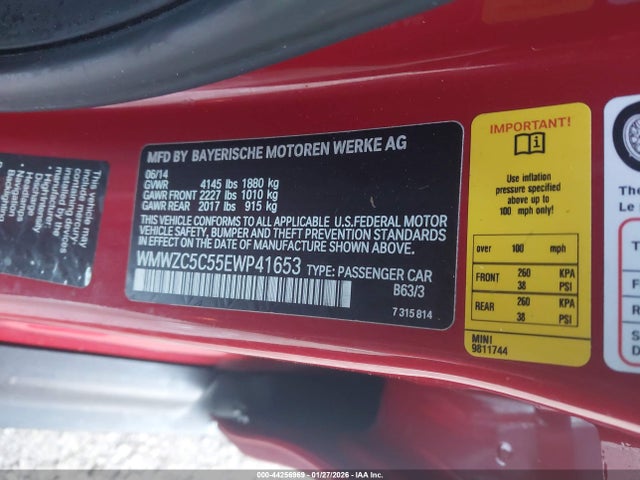2014 MINI COUNTRYMAN WMWZC5C55EWP41653 Photo 8