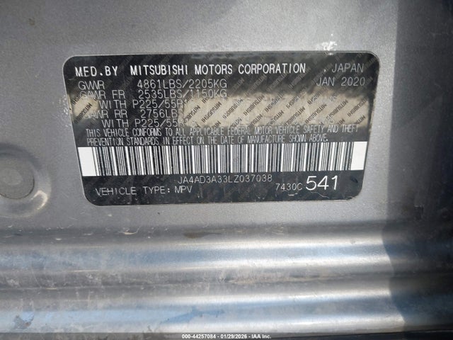 2020 MITSUBISHI OUTLANDER JA4AD3A33LZ037038 Photo 8