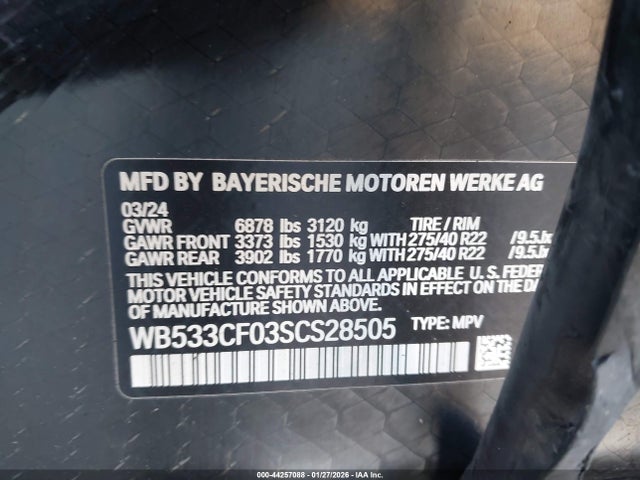 2025 BMW IX WB533CF03SCS28505 Photo 8