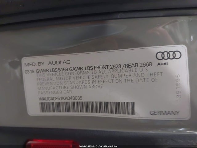 2019 AUDI S5 WAUC4CF51KA048039 Photo 8