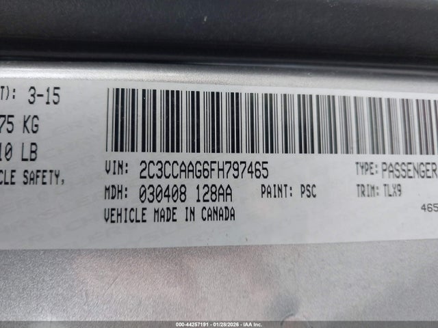 Chrysler 300 Limited 2015 2C3CCAAG6FH797465 Image 9