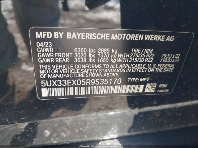 2024 BMW X6 5UX33EX05R9S35170 Photo 8