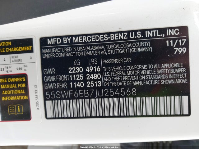 2018 MERCEDES-BENZ AMG C 43 55SWF6EB7JU254568 Photo 8