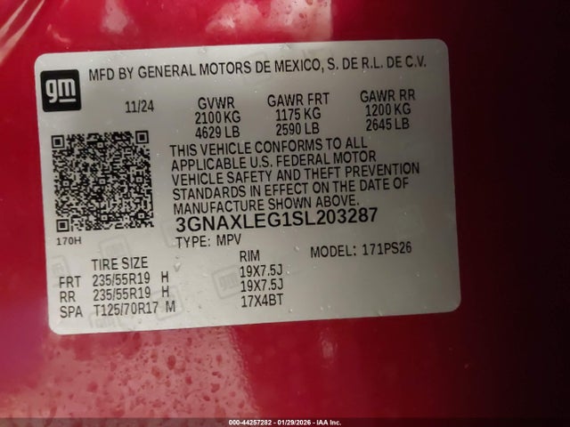 2025 CHEVROLET EQUINOX 3GNAXLEG1SL203287 Photo 8