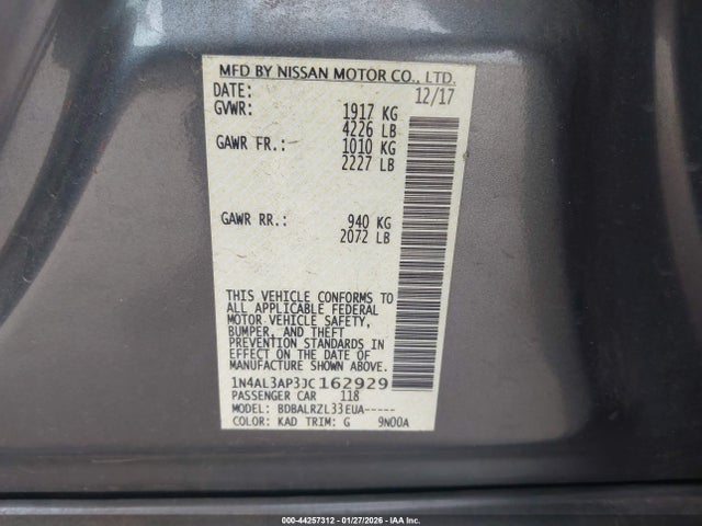 2018 NISSAN ALTIMA 1N4AL3AP3JC162929 Photo 8