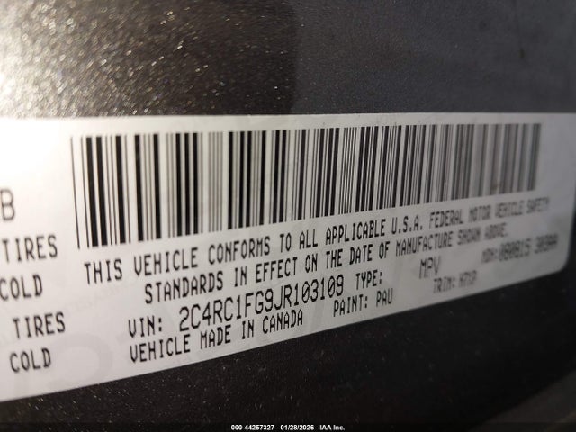 2018 CHRYSLER PACIFICA 2C4RC1FG9JR103109 Photo 8