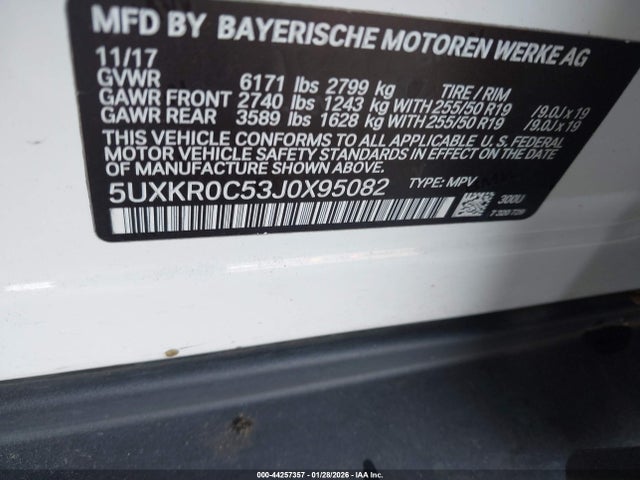 BMW X5 Xdrive35i 2018 5UXKR0C53J0X95082 Image 9