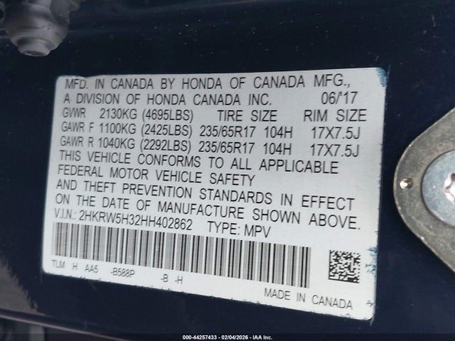 2HKRW5H32HH402862 Honda CR-V LX