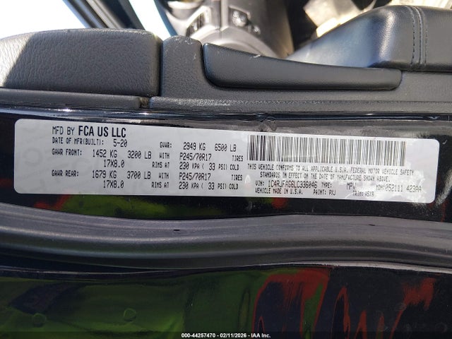 Aukcja sprzedaży 2020 Jeep Grand Cherokee Laredo E 4x4, vin: 1C4RJFAG6LC336046, numer aukcji: 44257470