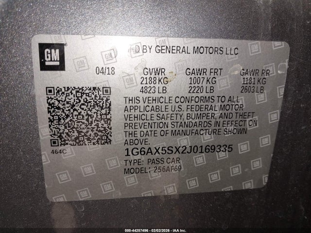 2018 CADILLAC CTS 1G6AX5SX2J0169335 Photo 8