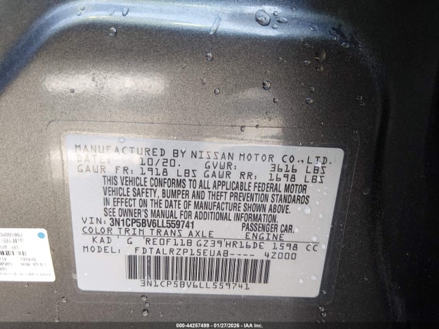 Nissan Kicks S Xtronic Cvt 2020 3N1CP5BV6LL559741 Image 9