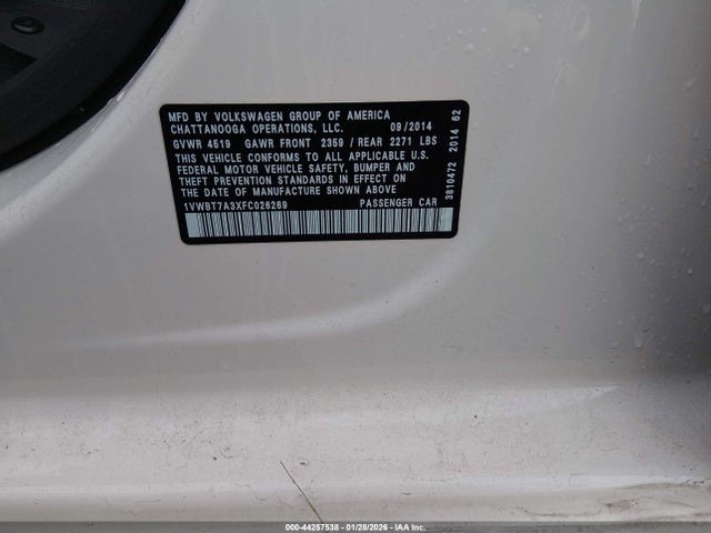 2015 VOLKSWAGEN PASSAT 1VWBT7A3XFC026269 Photo 8