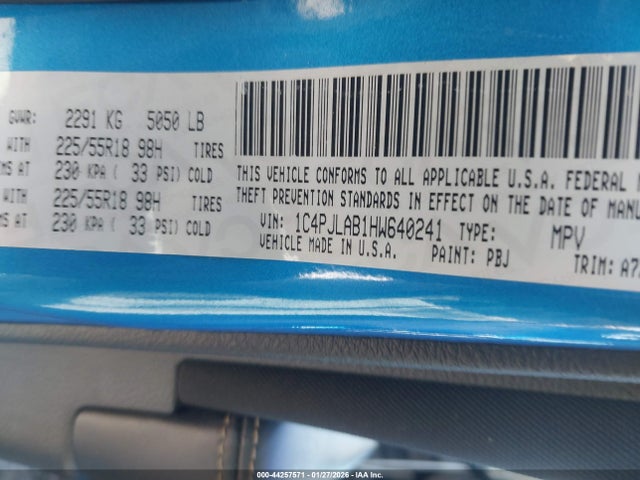 2017 JEEP CHEROKEE 1C4PJLAB1HW640241 Photo 8