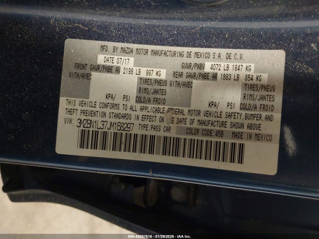 3MZBN1L37JM168297 Mazda Mazda3 Touring