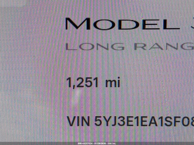 5YJ3E1EA1SF082427 Tesla MODEL 3
