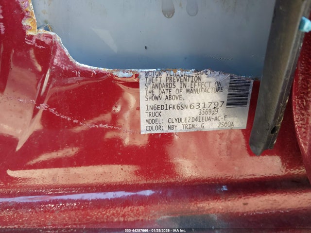 Aukcja sprzedaży 2025 Nissan Frontier Long Bed Sl 4x4, vin: 1N6ED1FK6SN631797, numer aukcji: 44257666