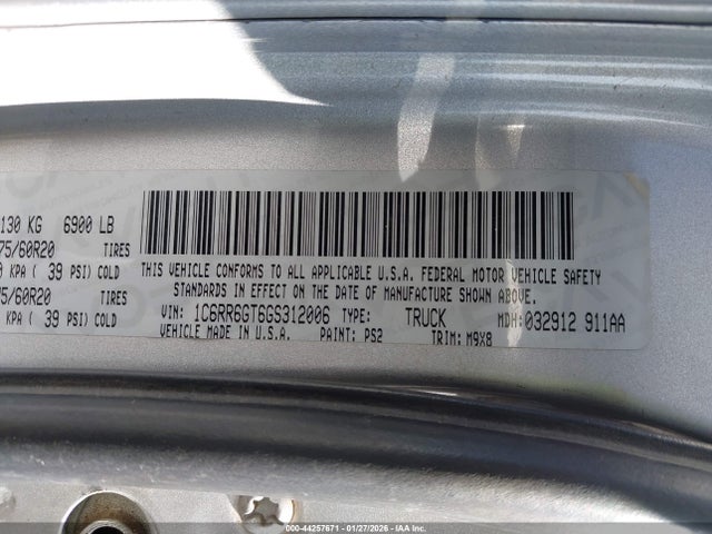 1C6RR6GT6GS312006 RAM 1500 Big Horn