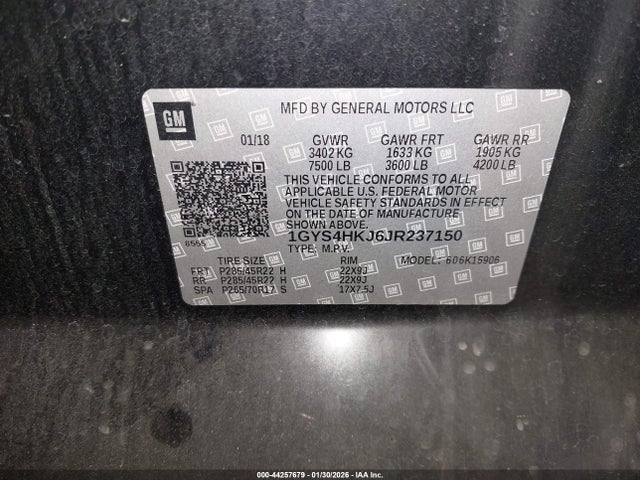 2018 CADILLAC ESCALADE ESV 1GYS4HKJ6JR237150 Photo 8