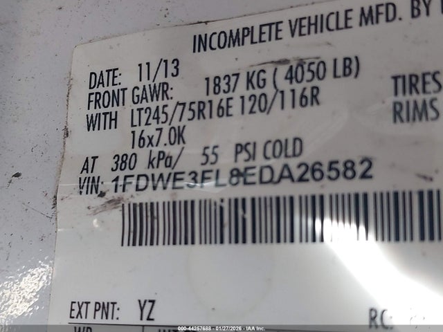 Ford E-350 Cutaway 2014 1FDWE3FL8EDA26582 Image 8