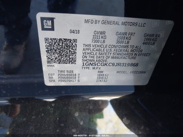 1GNSCGKC9JR319868 Chevrolet Suburban Ls