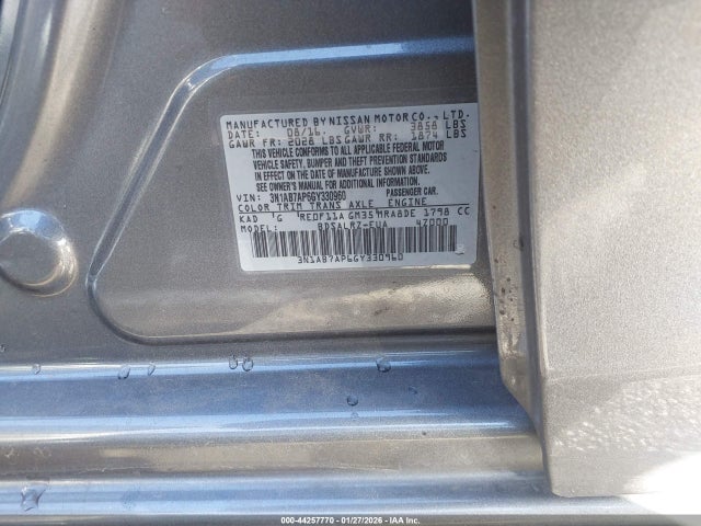 3N1AB7AP6GY330960 Nissan SENTRA SR