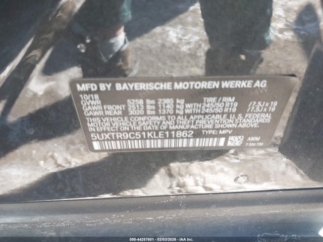 2019 BMW X3 5UXTR9C51KLE11862 Photo 8