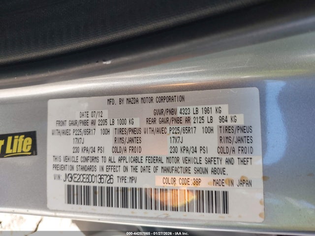 Aukcja sprzedaży 2013 Mazda Cx-5 Touring, vin: JM3KE2CE8D0136726, numer aukcji: 44257865