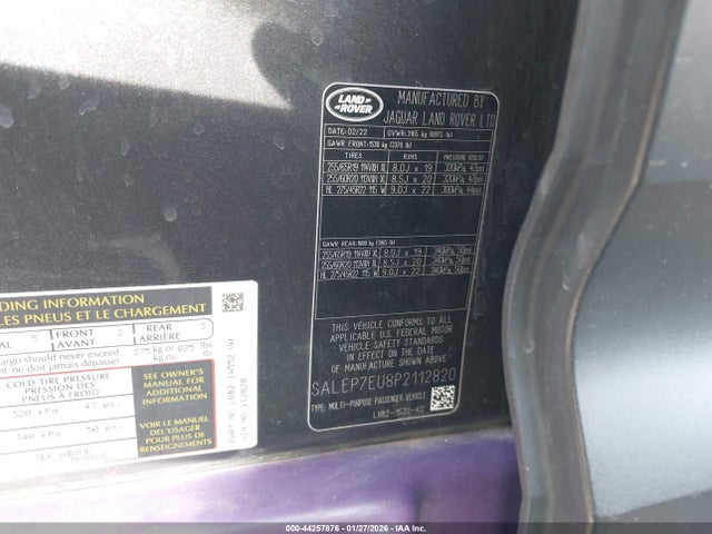 2023 LAND ROVER DEFENDER SALEP7EU8P2112820 Photo 8