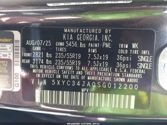 2025 KIA EV6 5XYC34JA0SG012200 Photo 8