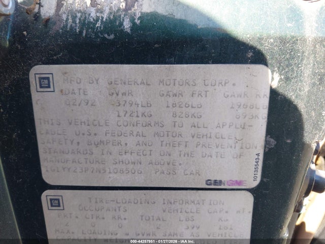 1992 CHEVROLET CORVETTE 1G1YY23P7N5108506 Photo 8