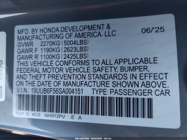 2025 ACURA TLX 19UUB6F56SA004151 Photo 8