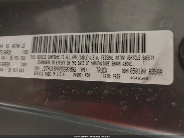 2008 DODGE RAM 1500 1D7HU18N08S607082 Photo 8