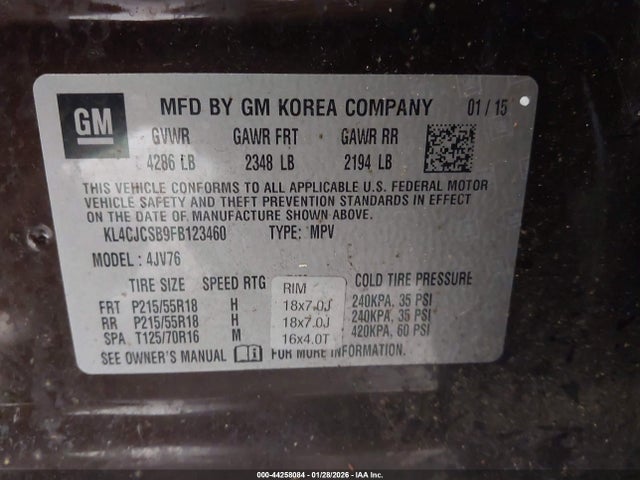 2015 BUICK ENCORE KL4CJCSB9FB123460 Photo 8