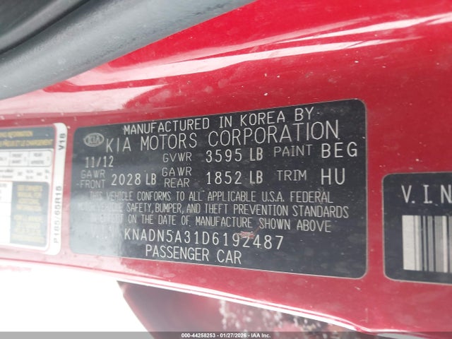 2013 KIA RIO KNADN5A31D6192487 Photo 8