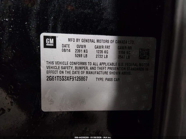 2015 CADILLAC XTS 2G61T5S3XF9126867 Photo 8