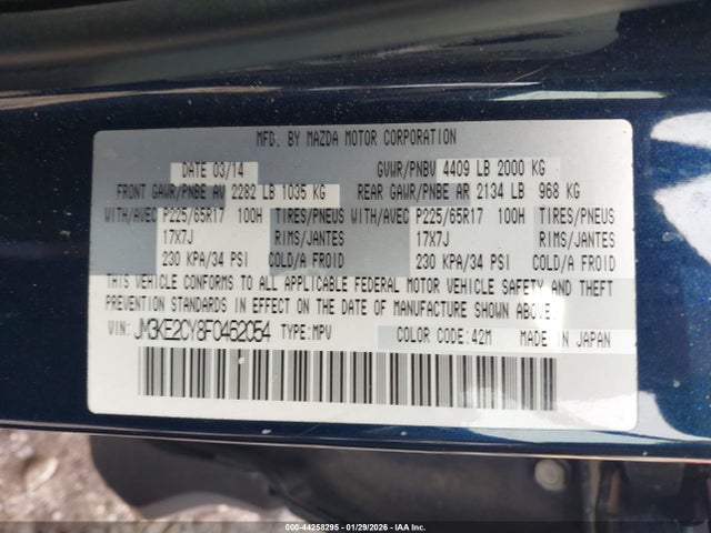 Mazda Cx-5 Touring 2015 JM3KE2CY8F0462054 Image 9