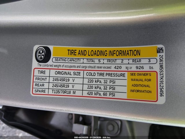 2019 CADILLAC XTS 2G61M5S37K9125456 Photo 8