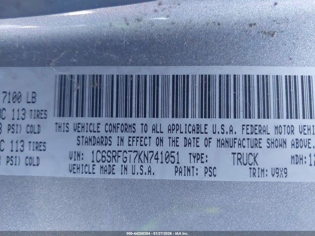 RAM 1500 2019 1C6SRFGT7KN741051 Image 9