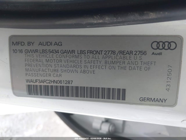 2017 AUDI A6 WAUF3AFC2HN061287 Photo 8