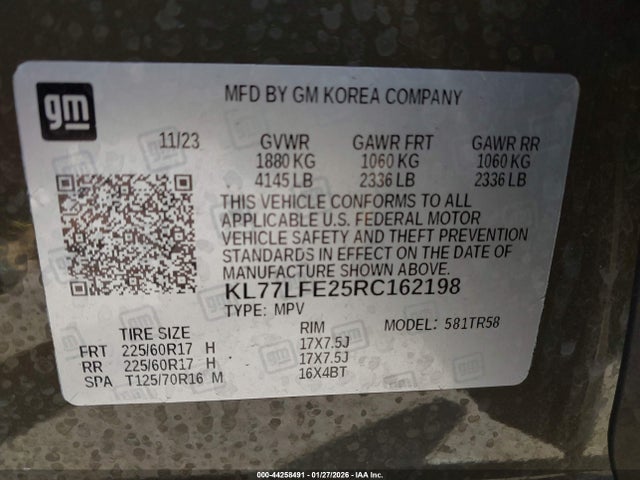 Chevrolet Trax Fwd Sp 2024 KL77LFE25RC162198 Image 9