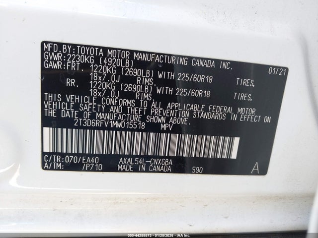 2021 TOYOTA RAV4 HYBRID 2T3D6RFV1MW015518 Photo 8