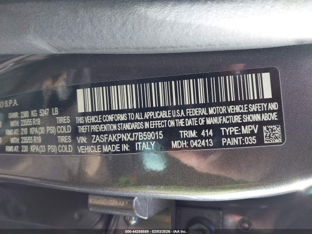 ZASFAKPNXJ7B59015 Alfa Romeo Stelvio Sport Awd
