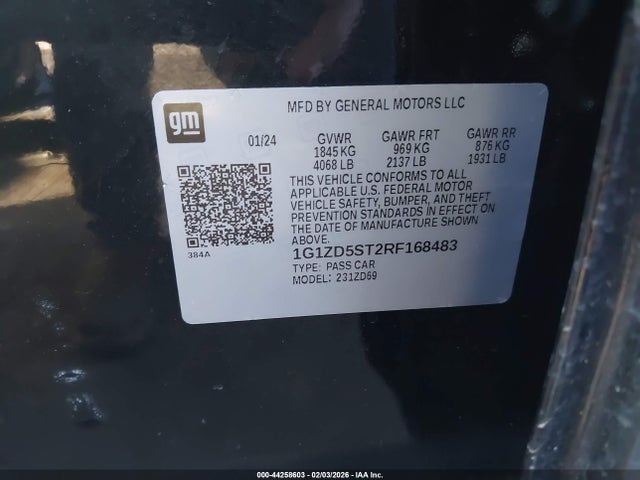 1G1ZD5ST2RF168483 Chevrolet Malibu Fwd 1lt