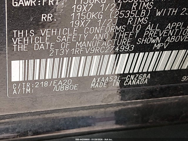 Toyota Rav4 Limited 2024 2T3Y1RFV9RC274993 Image 9