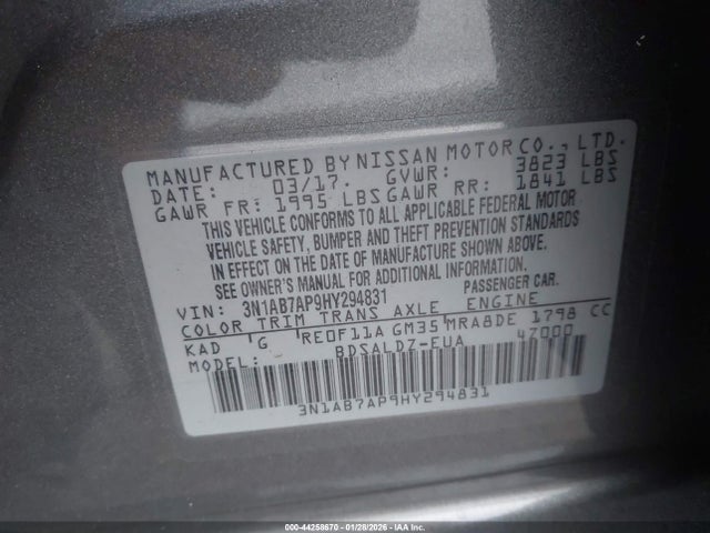 3N1AB7AP9HY294831 Nissan SENTRA SV
