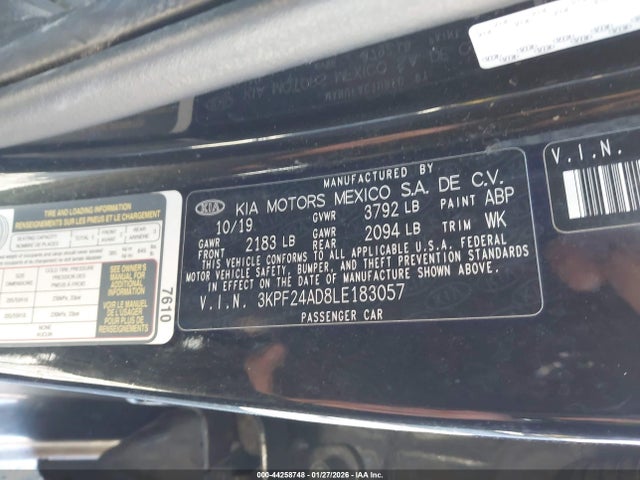 KIA Forte Lxs 2020 3KPF24AD8LE183057 Image 9