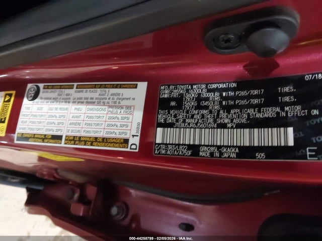 JTEBU5JR6J5601694 Toyota 4runner Sr5 Premium