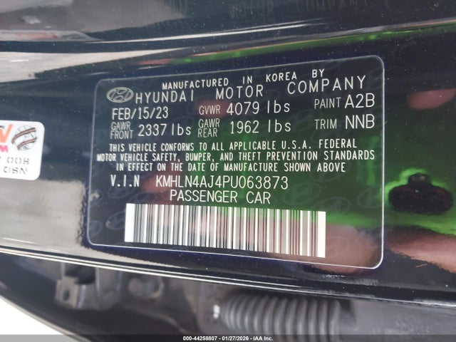 KMHLN4AJ4PU063873 Hyundai Elantra Hybrid Limited