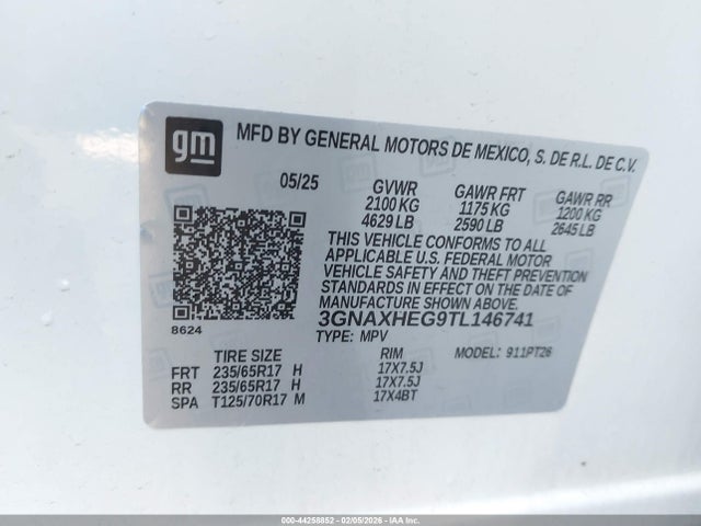 3GNAXHEG9TL146741 Chevrolet Equinox Fwd Lt